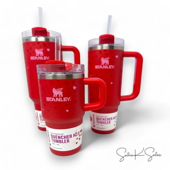 Target 20oz Valentine's Day Stanley Tumbler - Ruby Hearts Red - Picture 2 of 7